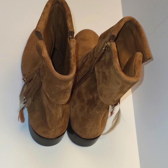 Aquazurra Ankle Boots With Feather Tassels - Picture 3 of 14